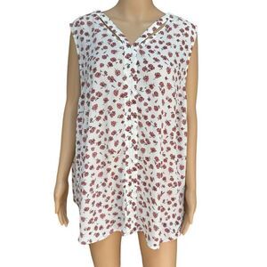 Ryan Wythe women’s floral sleeveless blouse size 3X